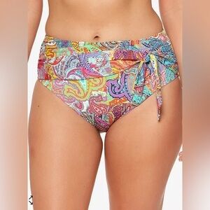 Bleu Rod Beattie Women's Pink Bohemian Paradise Tie Bikini Bottom Only NWT #2072